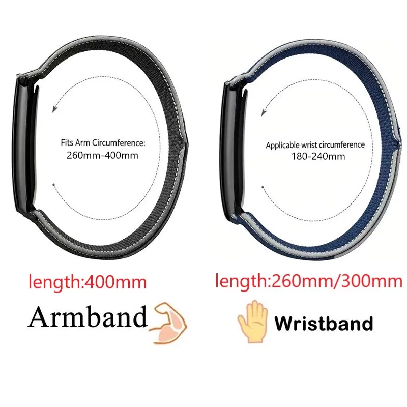 Lightweight Nylon Sport Watch Band with Adjustable Hook Loop Closure