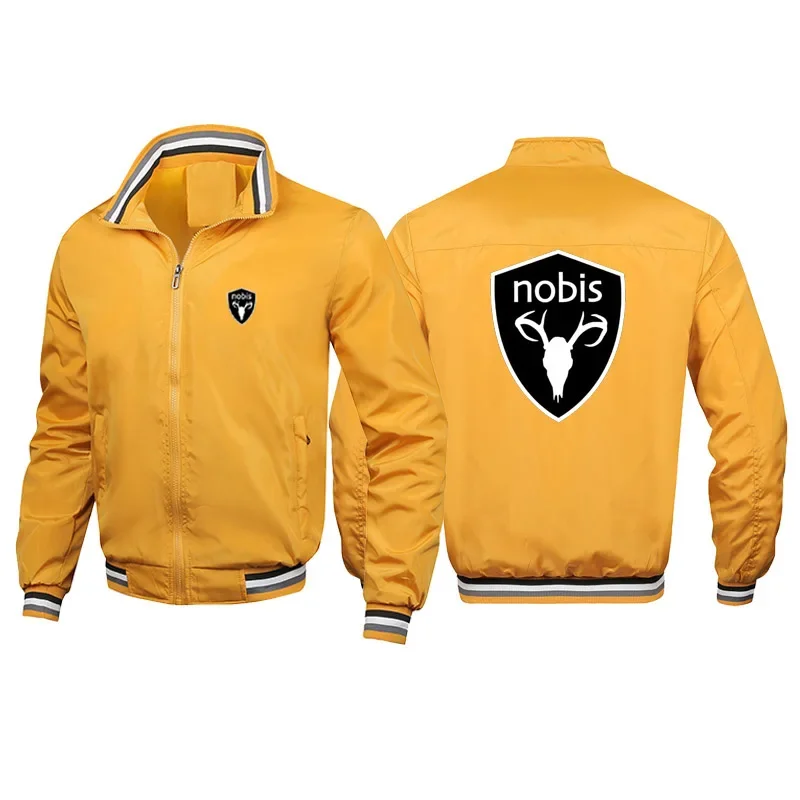 Spring Autumn Nobis Jacket Men Casual Windbreaker Jacket Coat Men High Quality Outwear Zipper Stand Collar Military Jacket Mens 2