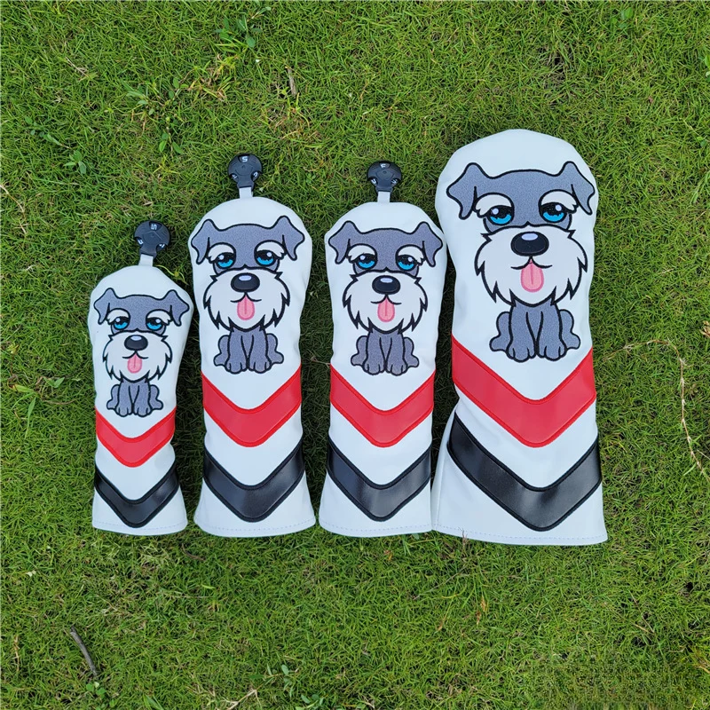 

Cute Dogs Design Golf Club Driver Fairway Wood Hybrid Ut Headcover Sport Golf Club Head Protect Cover