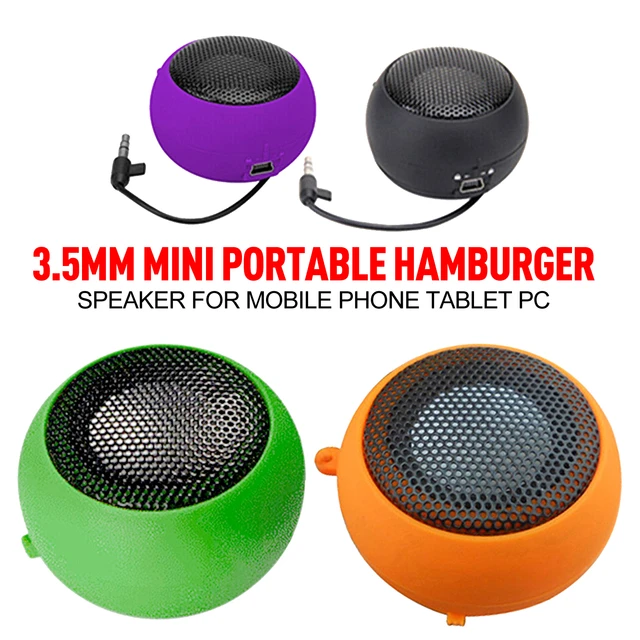 Mini haut-parleur Portable de voyage, avec câble Audio de 3.5Mm, stéréo,  lecteur de musique MP3, pour tablette de téléphone Portable, haut-parleur  Hamburger - AliExpress