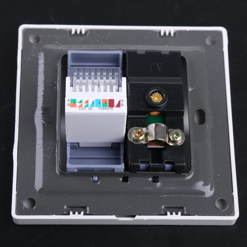 RJ45-Jaringan-Adaptor-Antena-TV-Coaxial-Dinding-Mount-Output-Pelat ...