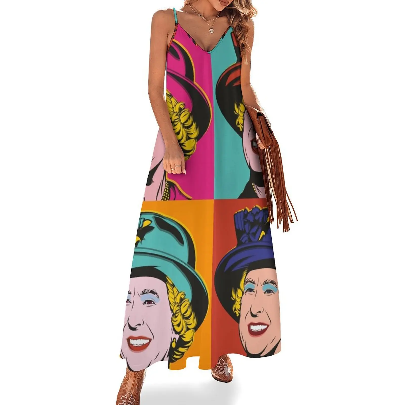 

Warhol Queen Sleeveless Dress beach outfits for women women's elegant loose dresses dress for women 2024
