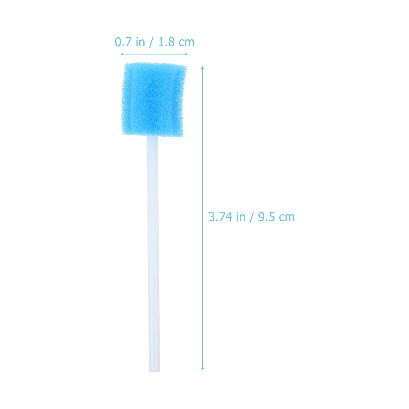Healifty Bicarbonate Gum 100Pcs Disposable Oral Cares Sponge Tooth Shape Cleaning Swab Mouth Gum 5
