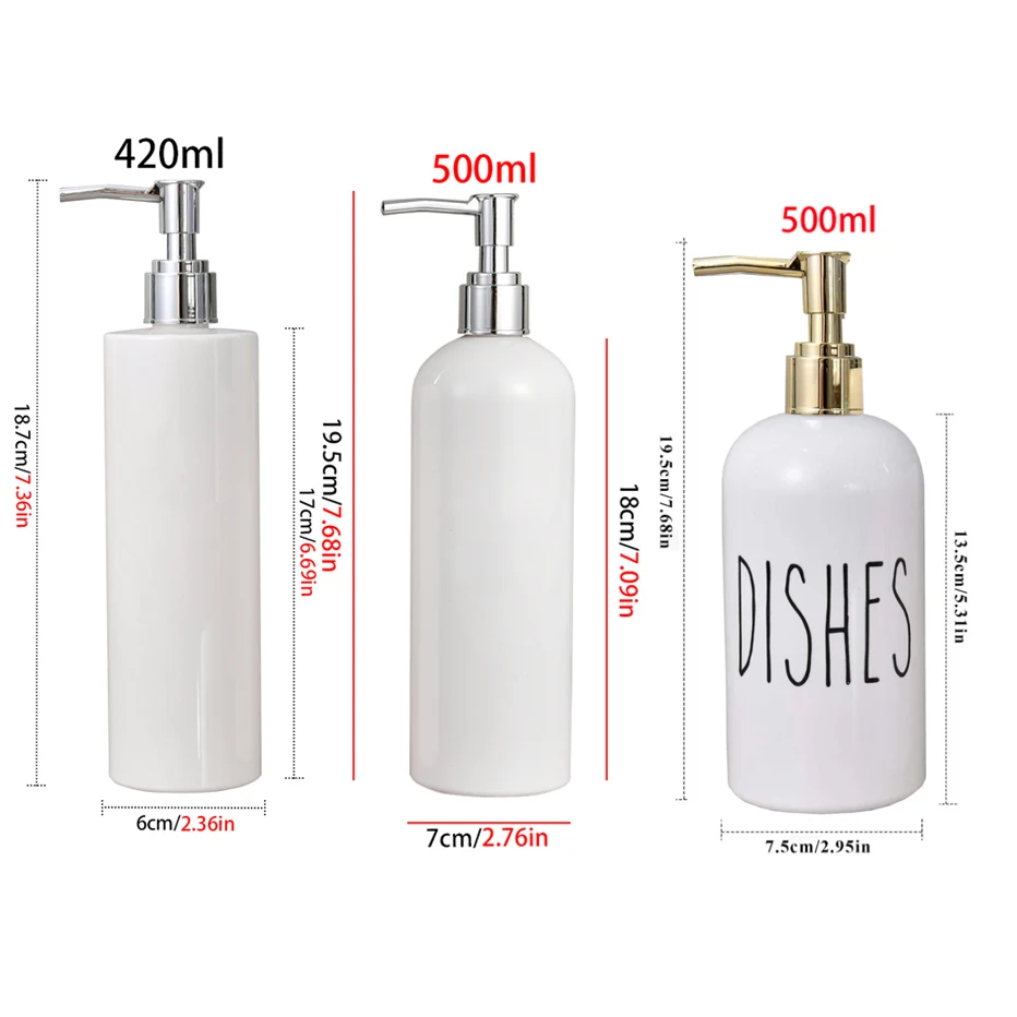 Kitchen Soap Dispenser Dish Soap Dispenser and Hand Bathroom Refillable Shampoo Shower Gel Bottle Mesa Adornment Bott soap dispenser refillable bottle shampoo dispenser soap dispenser bottle foaming soap dispenser