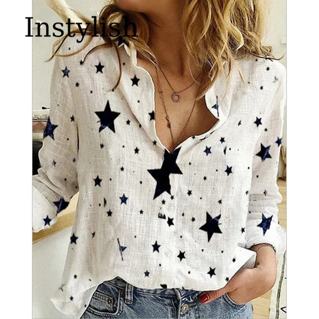 Women’s Elegant Cotton Linen Shirt – Loose Long Sleeve Blouse - Image 6