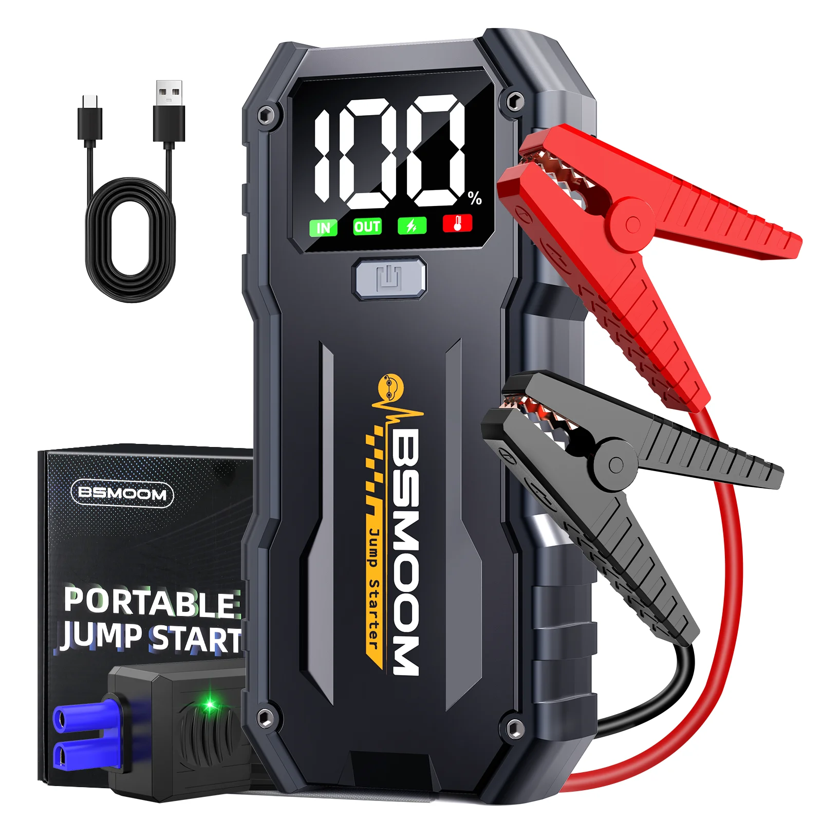 12V 6000mAh capacity car battery starter portable power bank car charger booster for start Starting auxiliary SOS lighting