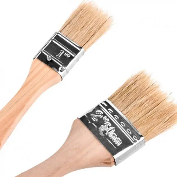 

2pcs Natural Bristle Pastry Brushes Hardwood Handle Heat-resistant BBQ Brush