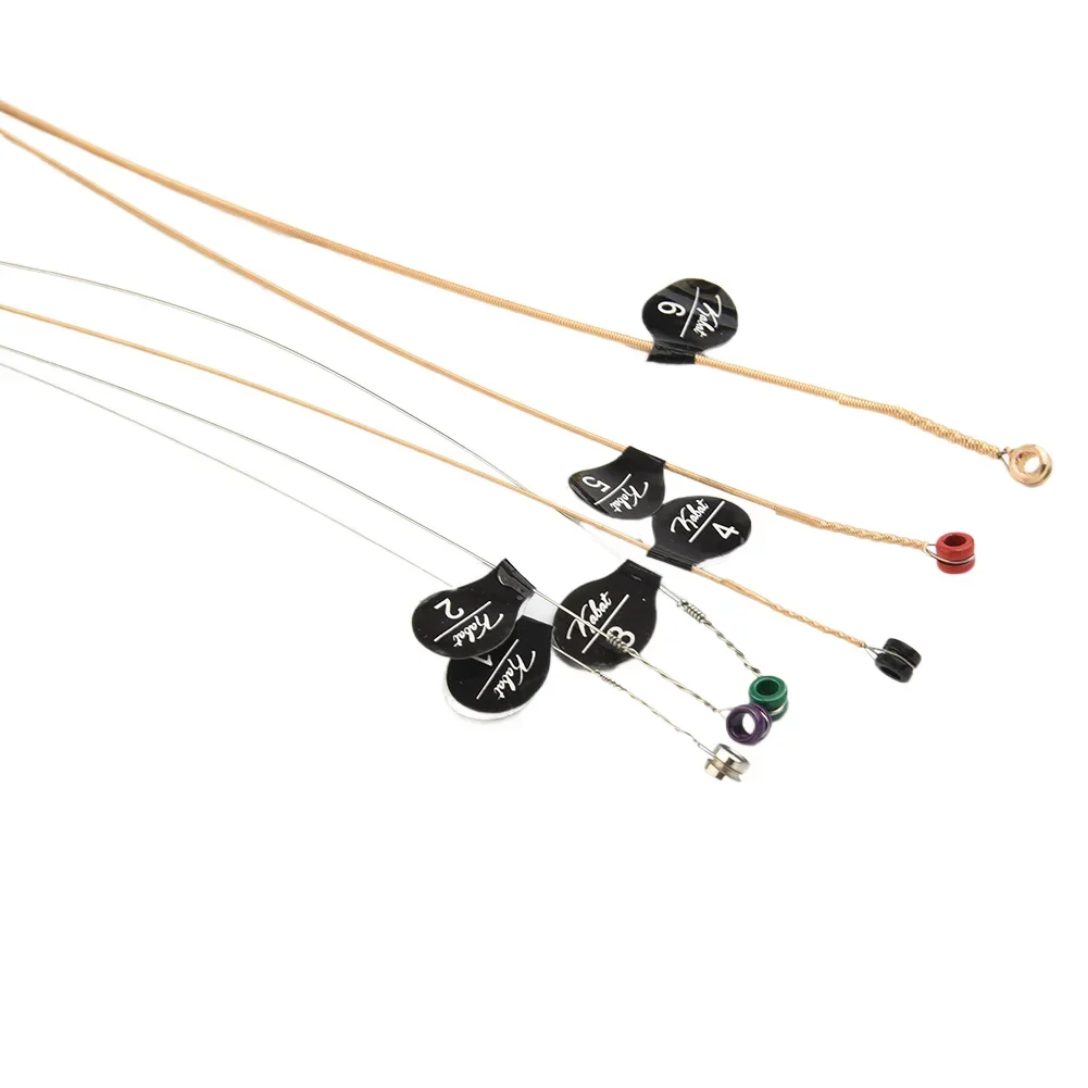 6 Teile/satz Akustische Gitarre Saiten Teile Volle Größe 09-45 10-50 11-52 12-54 13-56 Messing Gitarre Saiten Geschenk Für Anfänger Spieler – Detail 11