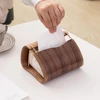 New Luxury Living Room Tissue Box Walnut Wood Cloud Paper Box Table Desktop Storage Box Retro Wooden Tissue Case Home Ornaments 1