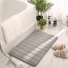 

Carpet For Bathroom Home Coral Fleece Super Absorbent Floor Mat Anti-Slip Washable Rug Toilet Floor Mat Room Carpet