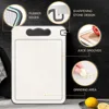 1pcs Stainless Steel Cutting Board Double Sided Chopping Board for Kitchen Scratch Resistant Anti-Slip Silicone Edges 4