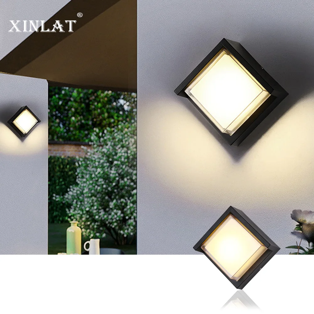 

Садовые светильники для виллы, балкона, садовые Ландшафтные светильники, уличные водонепроницаемые простые современные светильники для коридора, наружные настенные светильники