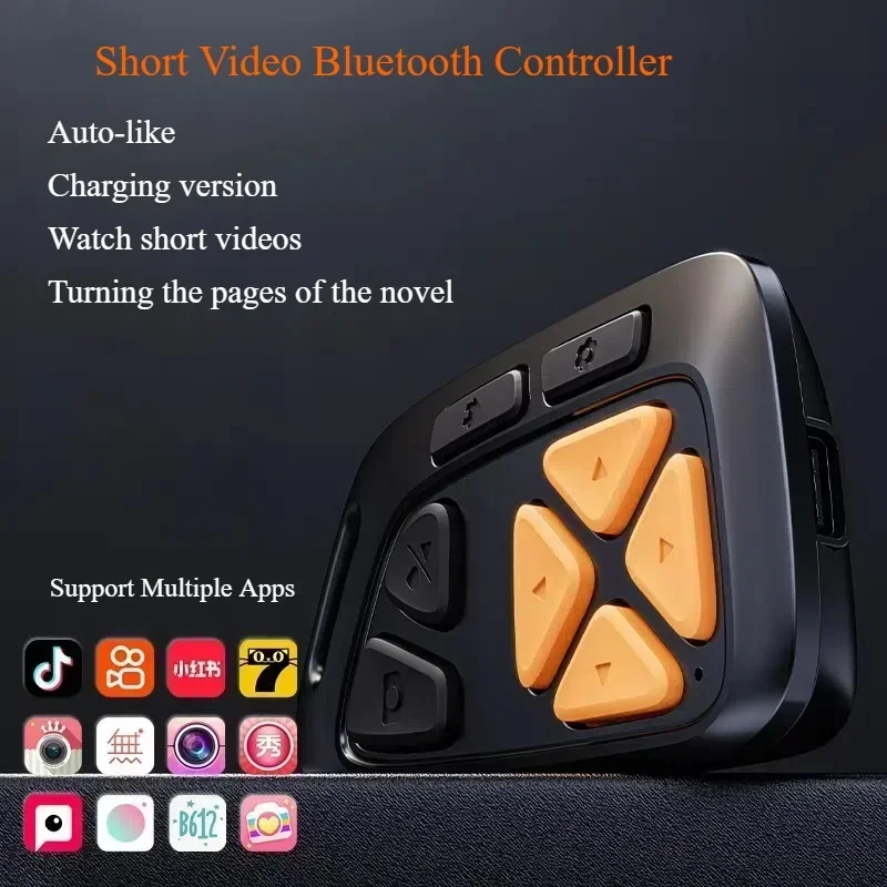 Rechargeable Blue-tooth Remote Control Protable Self-Timer Camera Stick Shutter Button Wireless Controller for Phone