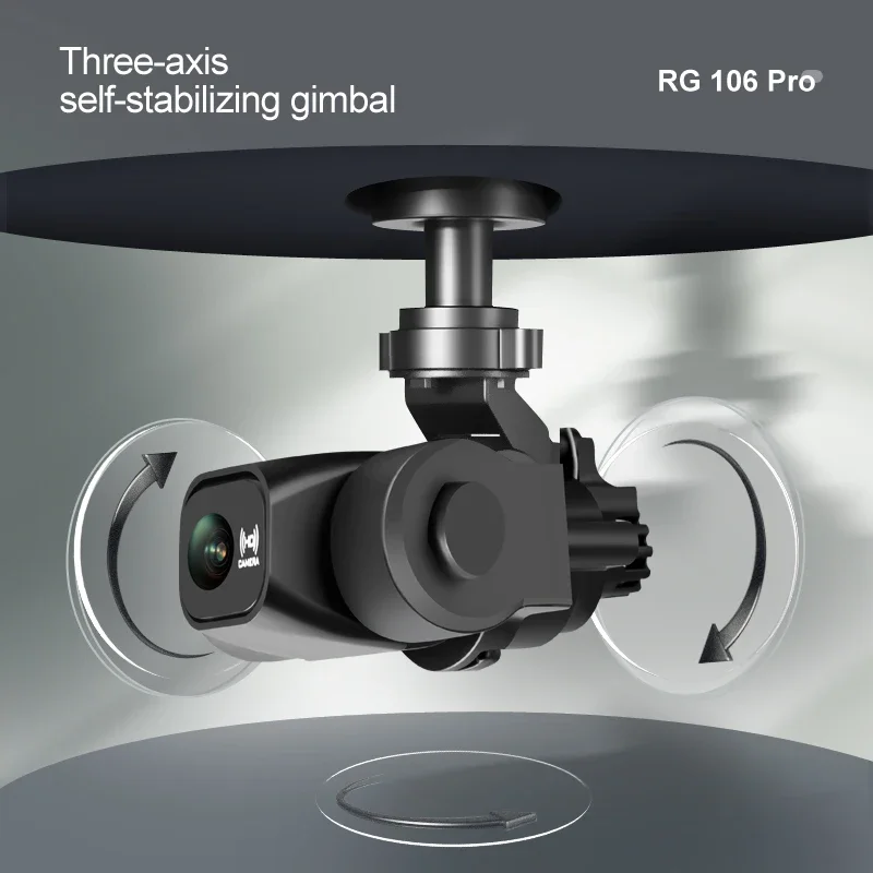 RG106 PRO 손떨림 방지 드론, 8K 전문 5G GPS 와이파이 HD 듀얼 카메라, 3 축 짐벌, 브러시리스 106PRO RC 쿼드콥터 드론