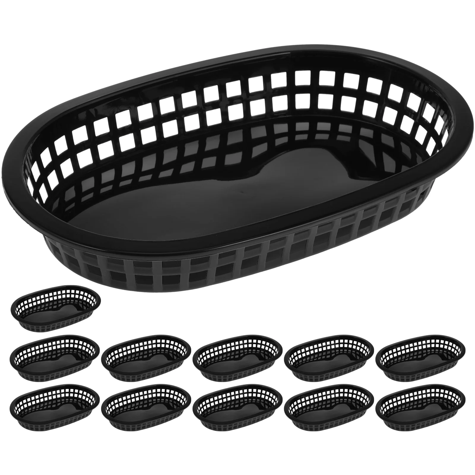 

Plastic Platter Oval Food Baskets For Fries Burgers Hot Dog Cake Hamburger Picnic Plate Restaurant Supplies Dropshipping