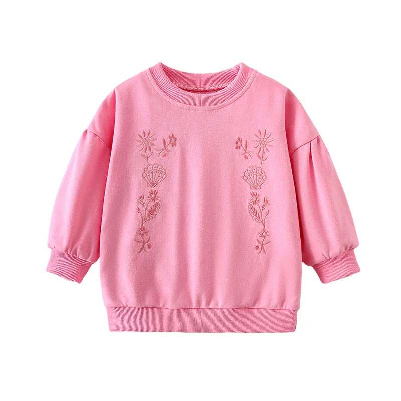 thumbnail image 1 of Sudaderas con capucha para niñas de 2 a 7 años con diseño de dinosaurios y para saltar, ropa bonita para niñas pequeñas, camisetas deportivas para otoño y primavera, 1 of 5