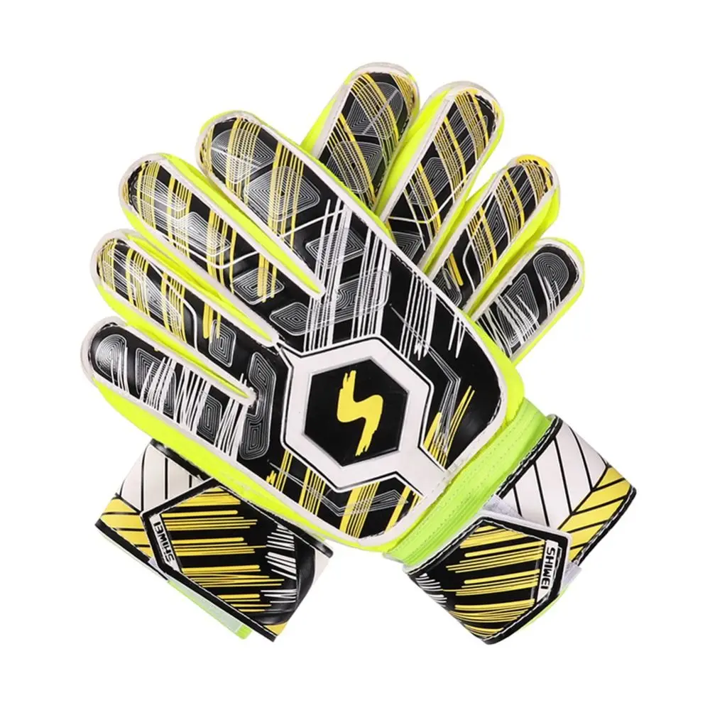 

1 Pair Cushioning Kids Goalie Gloves Wear Resistant Antiskid Goalkeeper Gloves Breathable Finger Protection Play Football