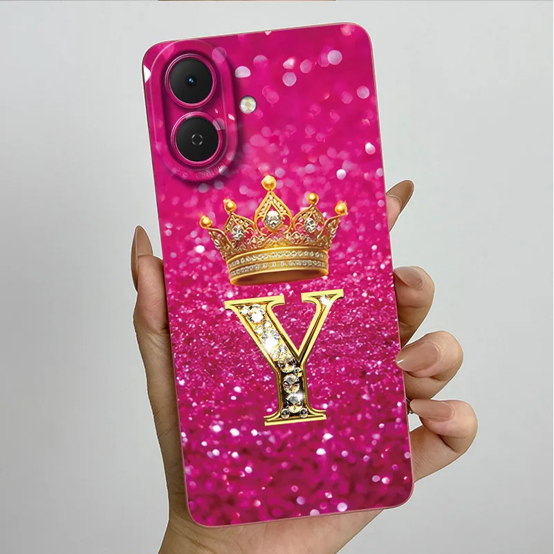 Luxury Crown Letters Soft Phone Case with Camera Protection