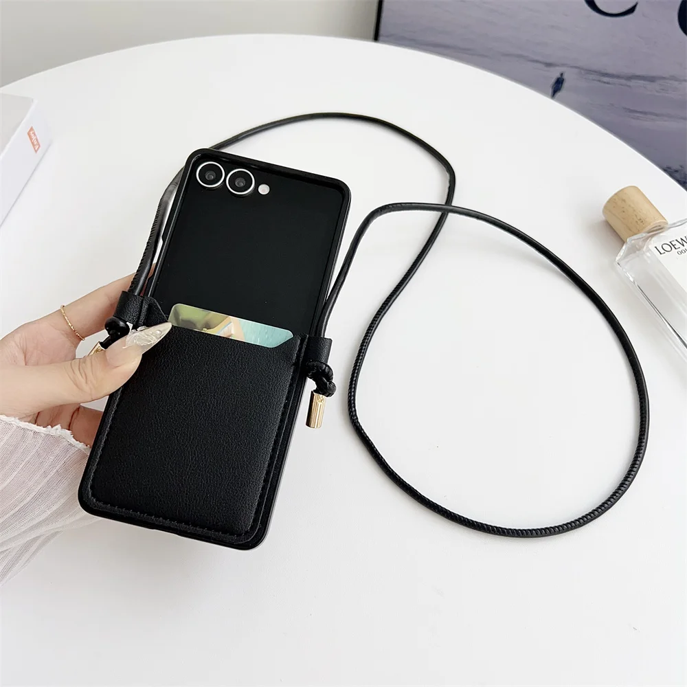 Leather Shoulder Strap Crossbody Bag with Card Holder and Phone Case