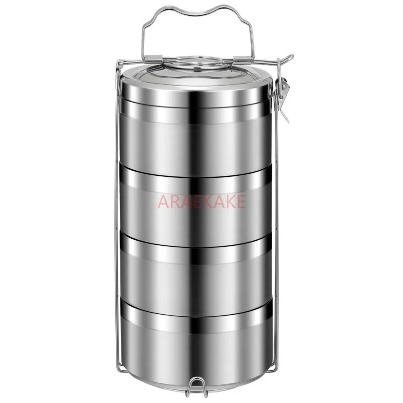 

316 stainless steel lunch box, insulated bucket, bento box, four layer anti overflow lunch box, food grade