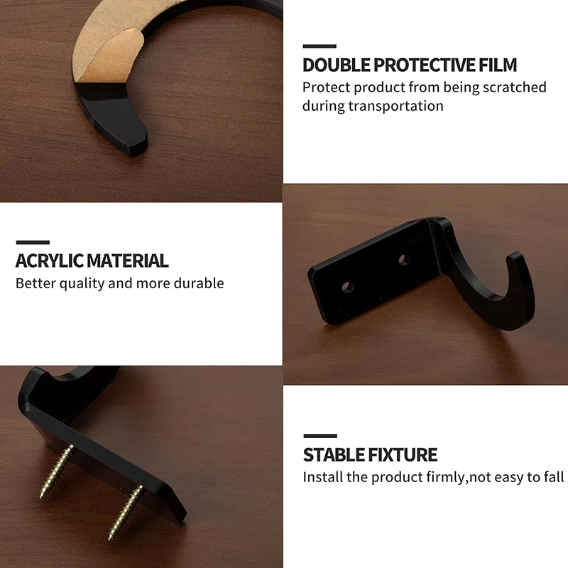 TE2Pcs/Set 투명한 검은색 검 벽걸이 스탠드 홀더 장난감 아크릴 검 벽걸이 디스플레이 홀더 광선검 스탠드