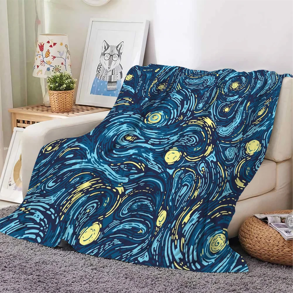 

CLOOCL Blanket Abstract Art Painting Printed Soft Warm Blanket Flannel Quilt Throws on Sofa Bed Home Bedspread Travel Blanket