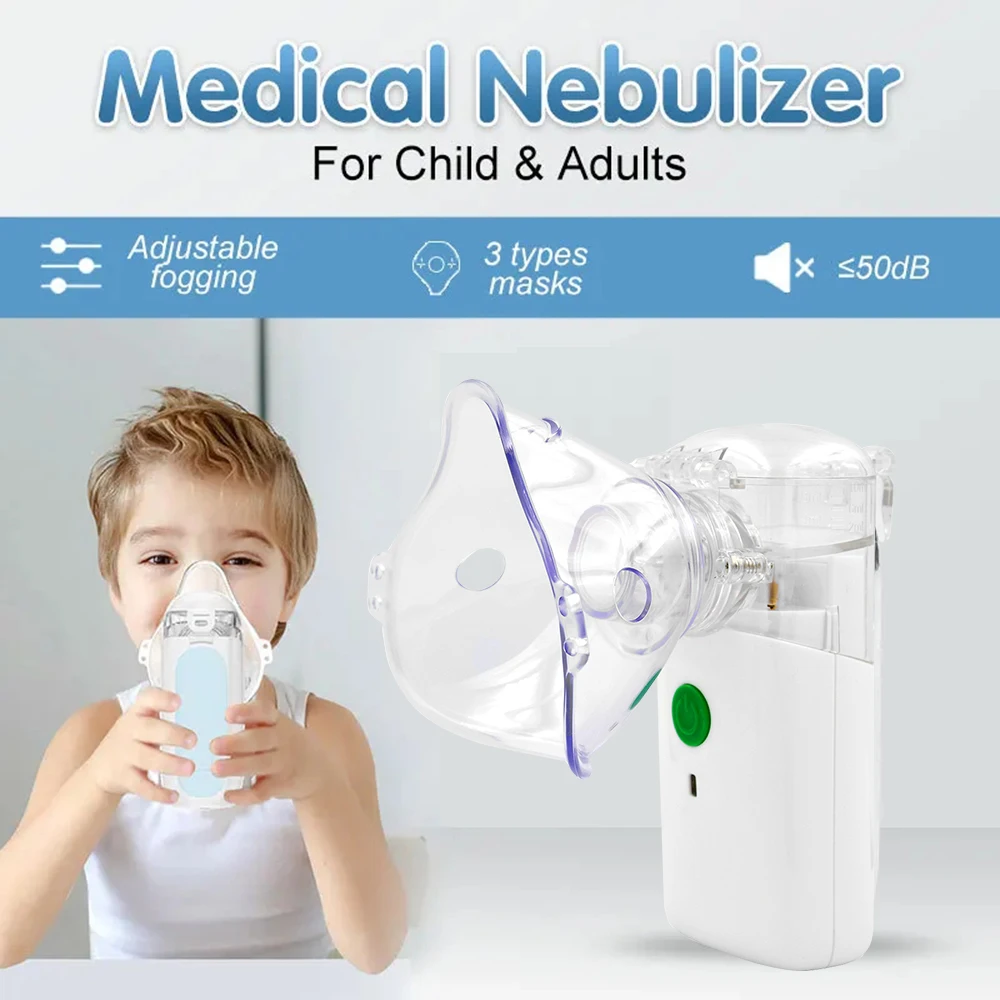 Portable Nebulizer Silent Home Nebulizador Kids Adult Inhaler Aerosol Atomizer Medical Equipment