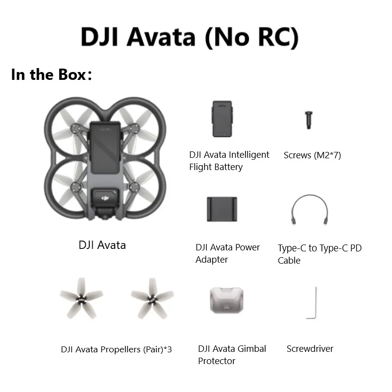 DJI Avata FPV Drone 4k 155 ‚ ° FOV Built-in Propeller Guard Drone Only