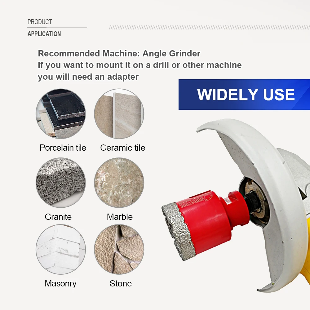 1pc Diamond Drilling Core Bits M14 Thread Porcelain Tile Stoneware Crowns Drill Crowns Marble Stone Masonry Hole Saw,drill bit set,drill bits,drill bit,hole saws