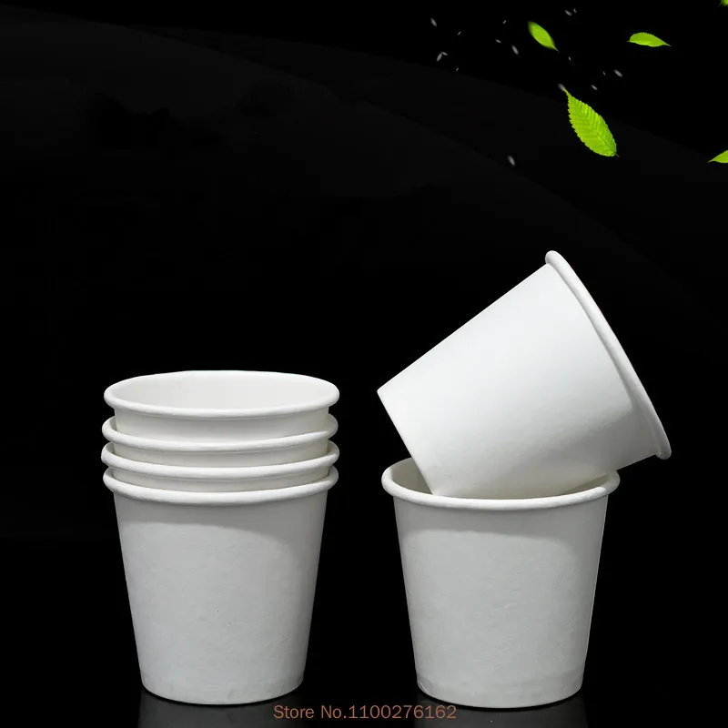 7 oz. White Paper Cups, Small Disposable Bathroom, Espresso, Mouthwash Cups, Size: 100pc Cup