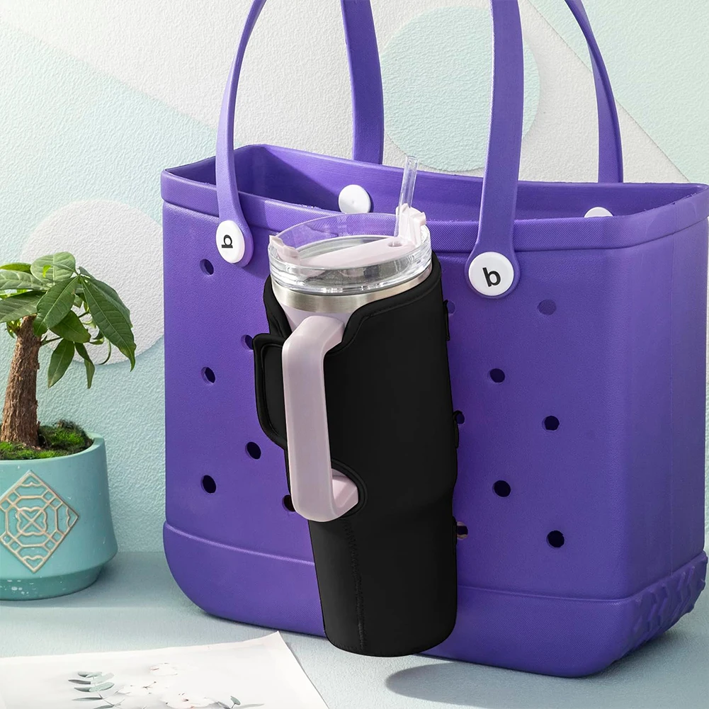 Cup Holder for Bogg Tote Bag Water Bottle Holder Adjustable Water Bottle Sleeve Beverage Storage for Stanley