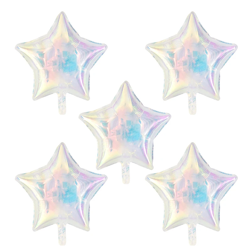 3/12 stücke Laser transparente Folie Ballon Stern Herz Helium Luft Globos für Kinder Geburtstags feier Baby party Weihnachts dekoration – Detail 6