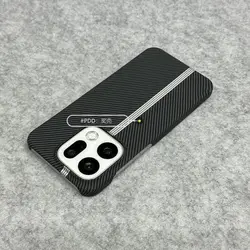 Deluxe Slim Carbon Fiber Texture Shockproof Case Cover - Skin - Friendly Design - OPPO Find X9 (Black silver)