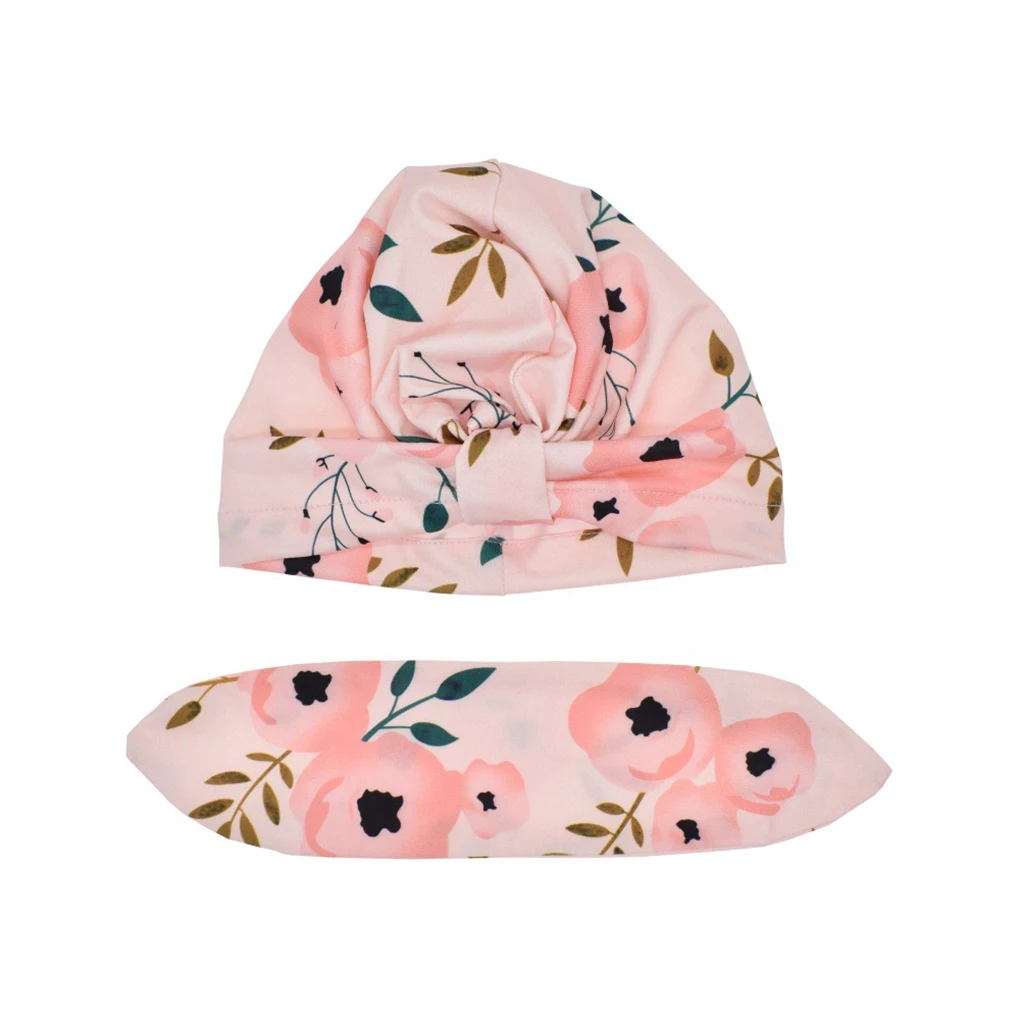 Newborn Turban Girl Head Wrap Printed Detachable Toddler Bow-knot Caps