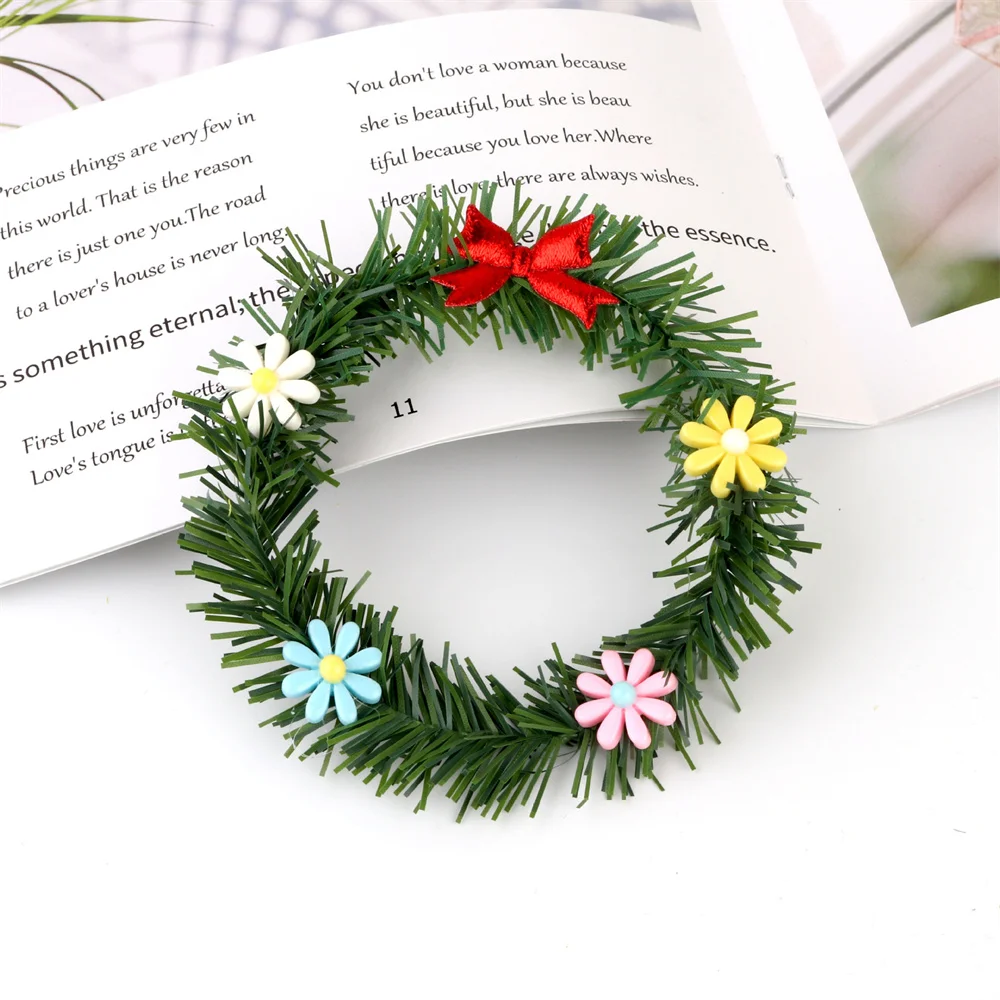 

12/PCS Christmas Decoration Red Fruit Small Garland PVC Pine Needle Napkin Ring Hotel Home Christmas Napkin Buckle Decoration