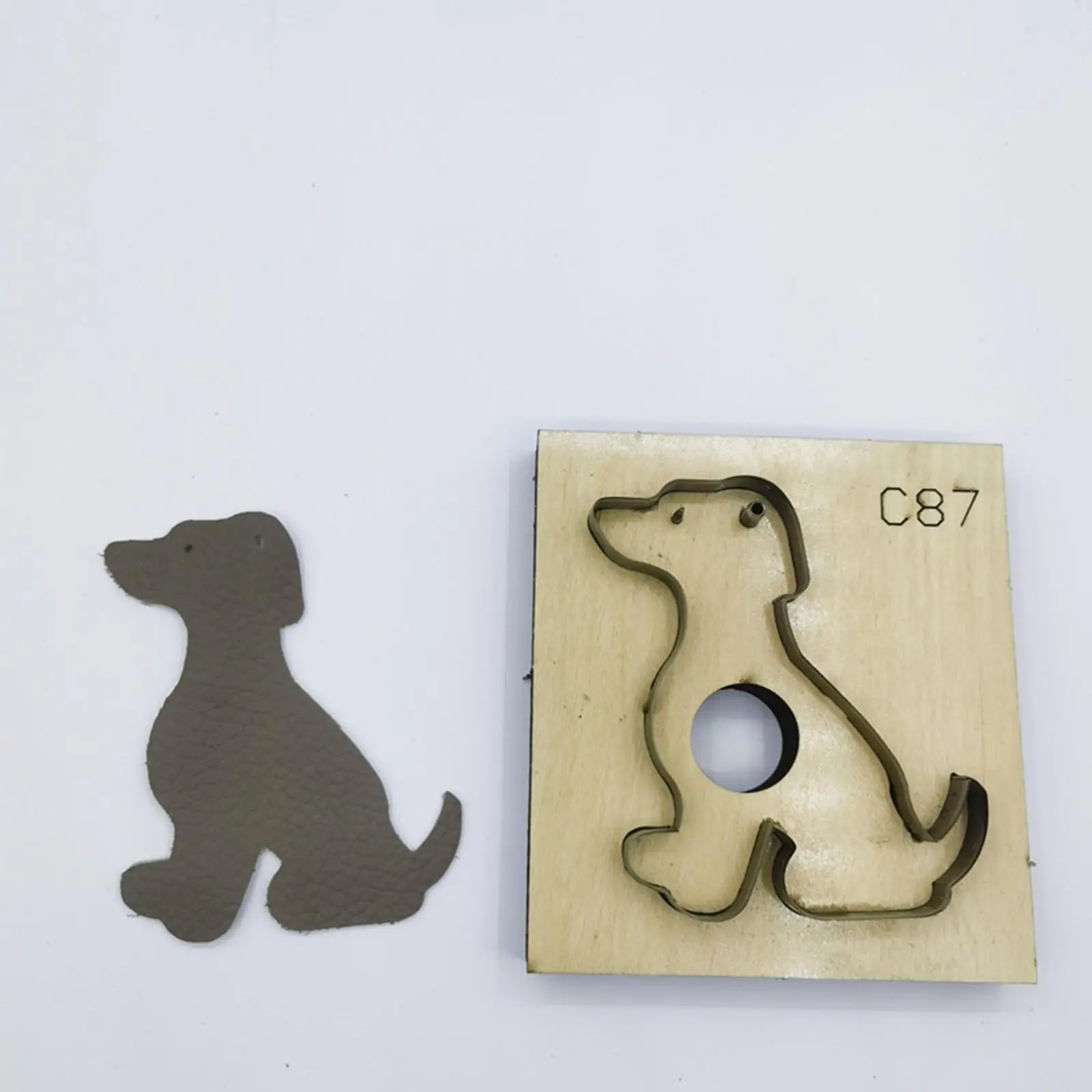 Leather Cutting Die Dog Shape Punch Tool Leathercraft Punching Stencil Template for Home Studio