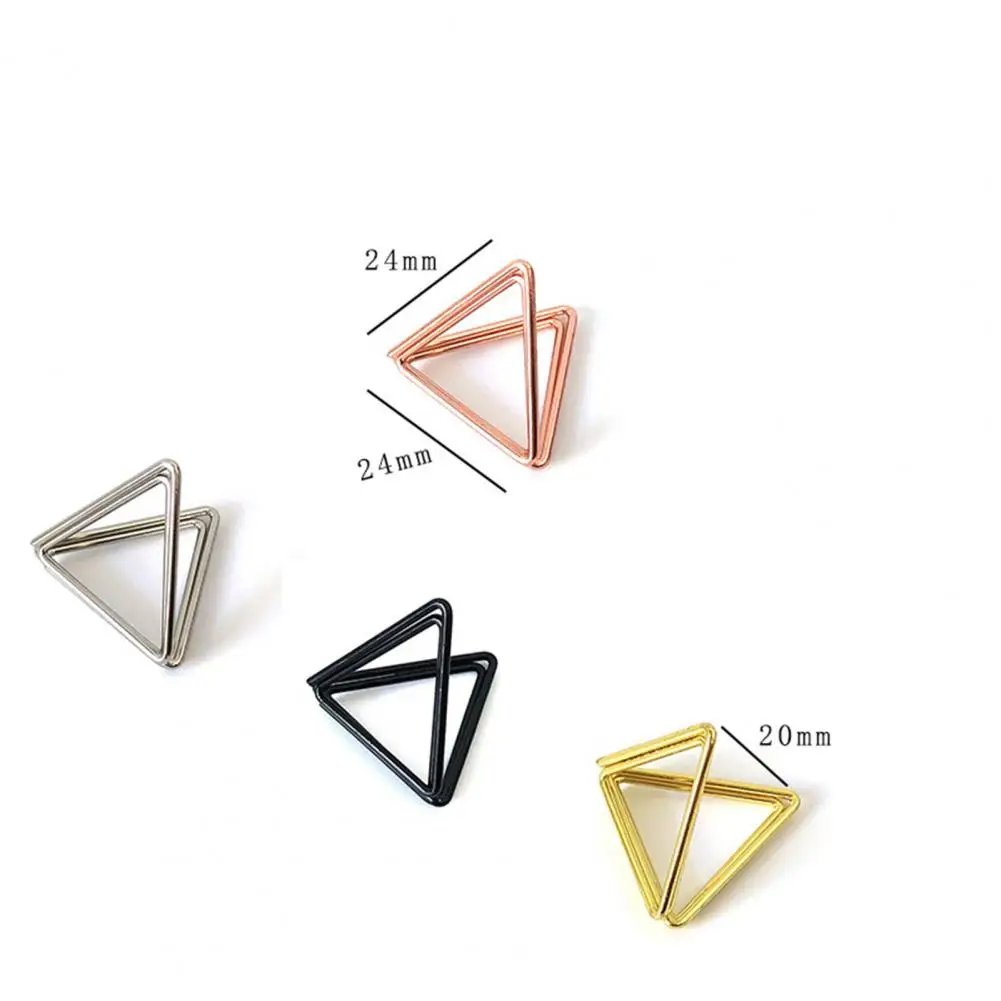 20 Pcs/Set Table Card Holder Standing Double Layer Triangle Shape Smooth  Edge Double-layered Photo Holder for Dining Room