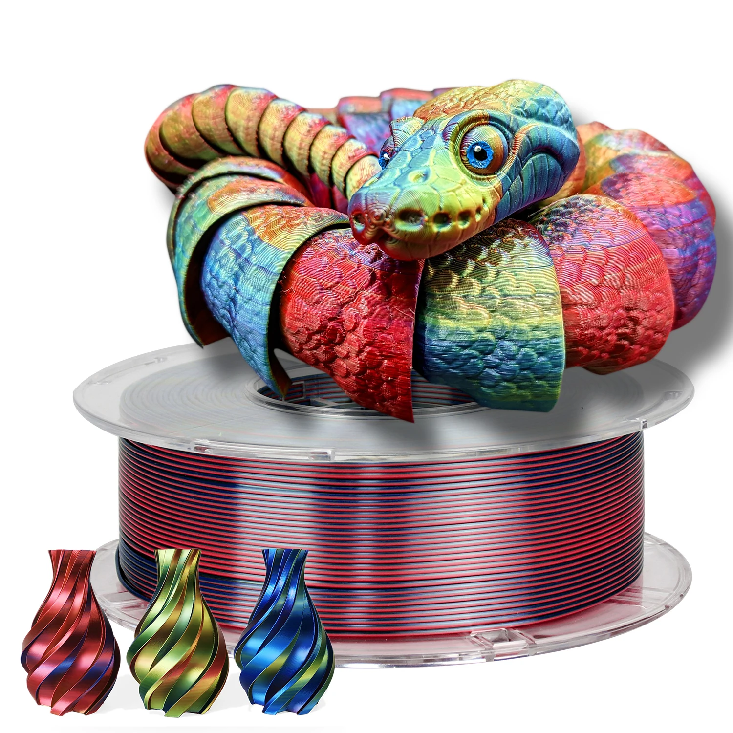 3 Colors in 1 PLA 3D Printer Filament 1.75mm 250G Sublimation Products Plastic Material for 3d Printing Silk Tri-Colors pla
