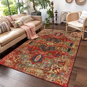 3D Persian Ethnic Style Carpets For Living Room Home Rug Bedroom Bedside Sofa Decor Large Carpet Coffee Table Non-Slip Floor Mat