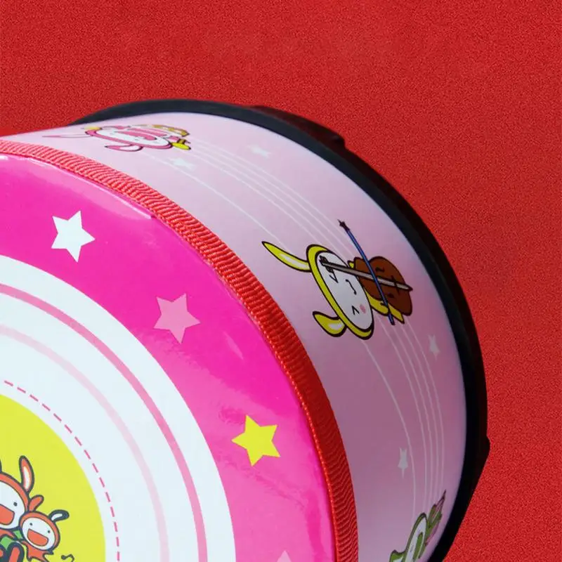 Children's Hand Drumming Child Musical Toy Hand Drum Educational Musical Toy With Wood Stick For Performances Parties Festivals