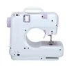 1set Portable Sewing Machine for Beginners Mini Electric Household Crafting Mending Overlock with 12 Stitches Presser Foot Pedal 1