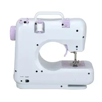 1set Portable Sewing Machine for Beginners Mini Electric Household Crafting Mending Overlock with 12 Stitches Presser Foot Pedal 1