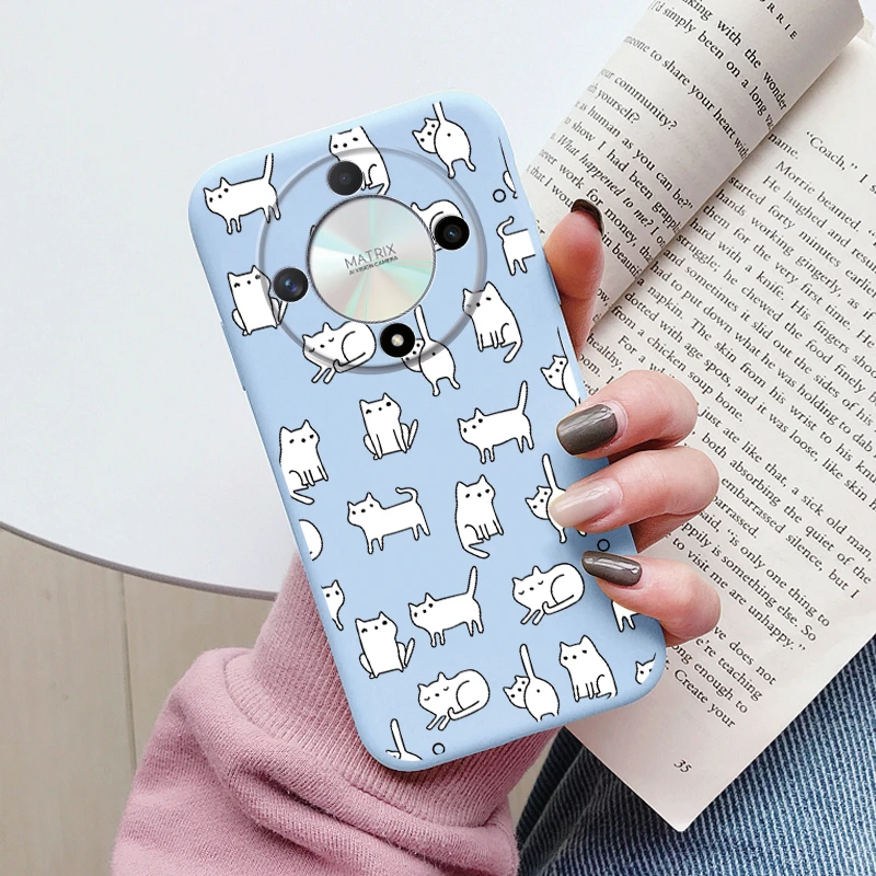 Cute Cat Silicone Soft Back Case with Lovely Cartoon Design