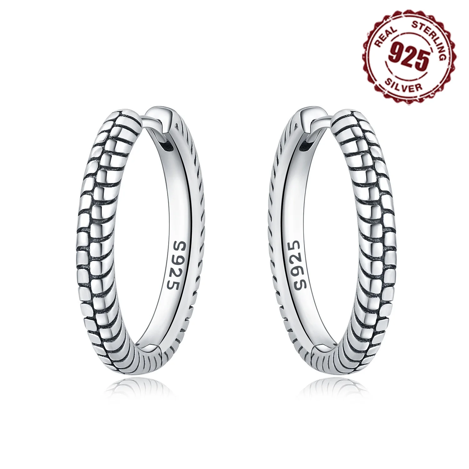 Pure 925 Silver Charm Earrings for Women