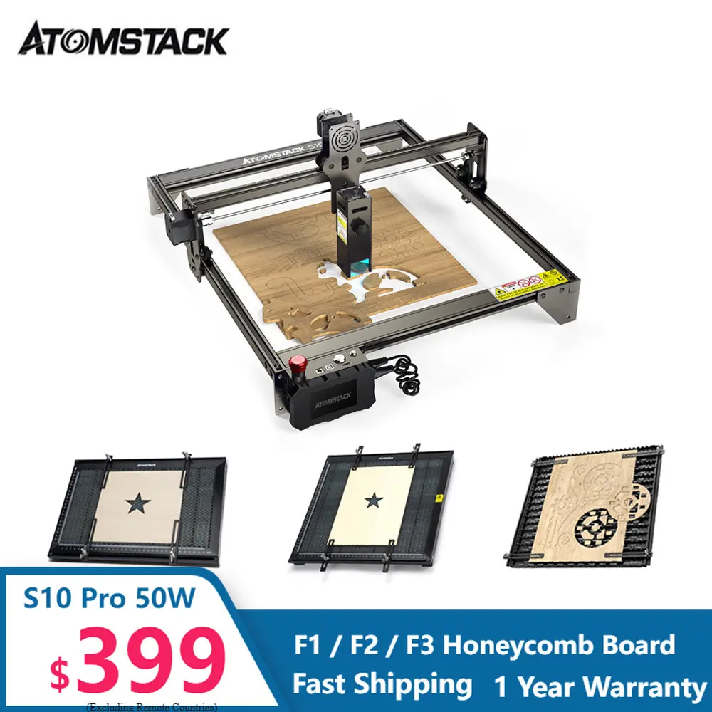 New Laser Engraver ATOMSTACK X7 A10 S10 Pro 50W Laser Power Desktop DIY  Printers for Logo Engraving Cutting With Honeycomb Board - AliExpress