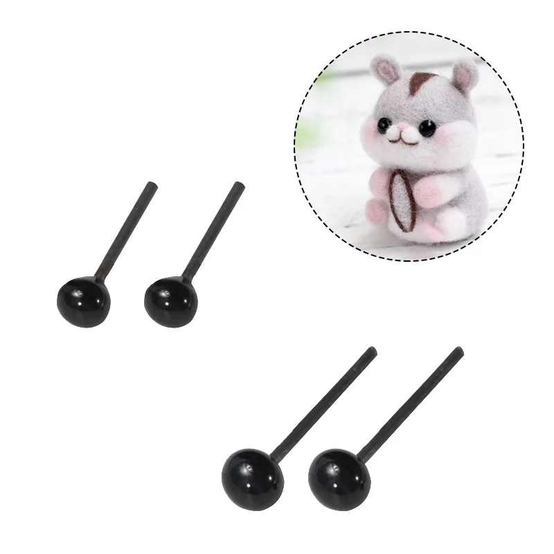 100Pcs 2mm/3mm/4mm DIY Doll Puppet Plastic Black Pin Safety Eyes For Handmade Teddy Bear Doll Craft Children Kids Toy,plastic safety eyes