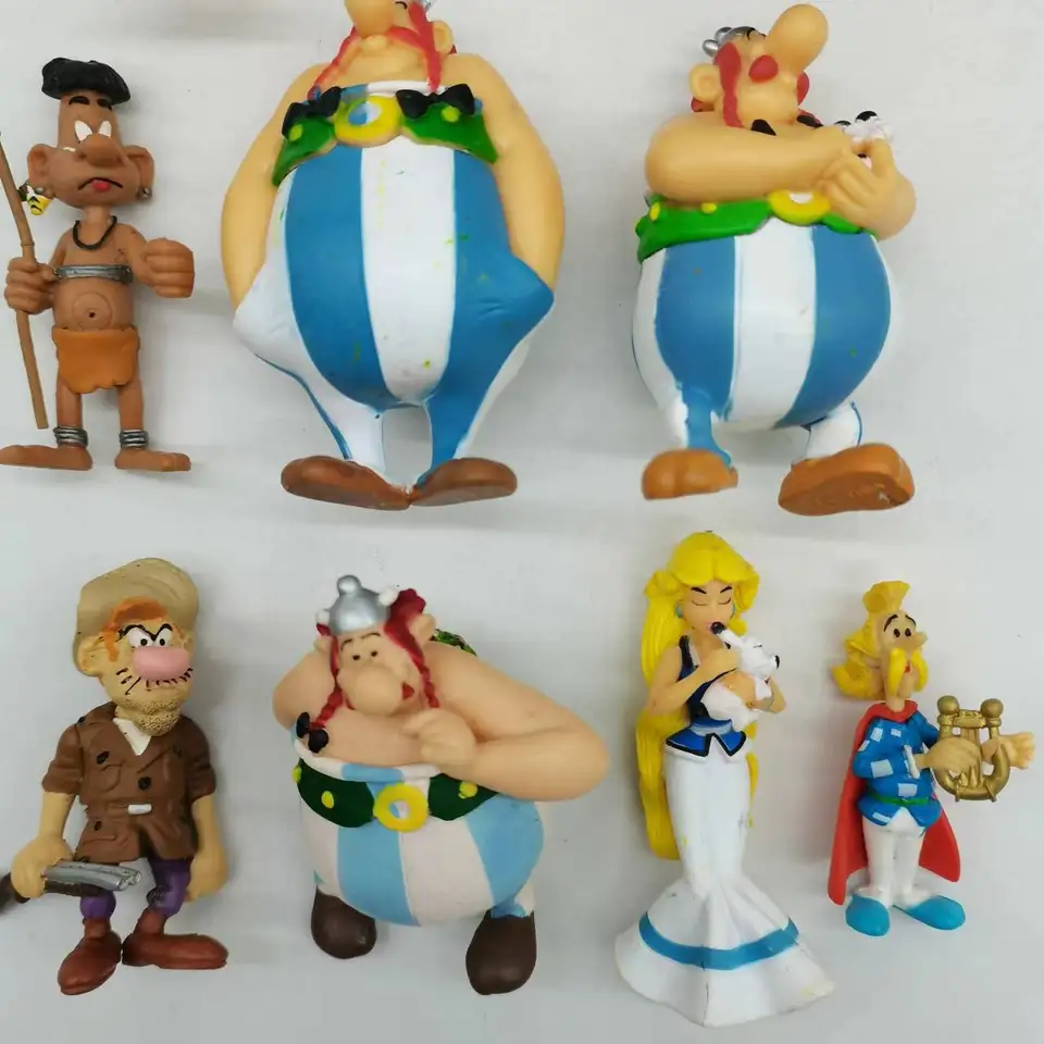 Figurine Obélix Avec Taille-crayon - Asterix Dargaud 1970 - Plastique Creux 7cm
