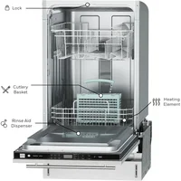 QWHoneywell 18 Inch Dishwasher with 8 Place settings,6 Washing Programs,Stainless Steel Tub,UL/Energy Star- Stainless Steel 2