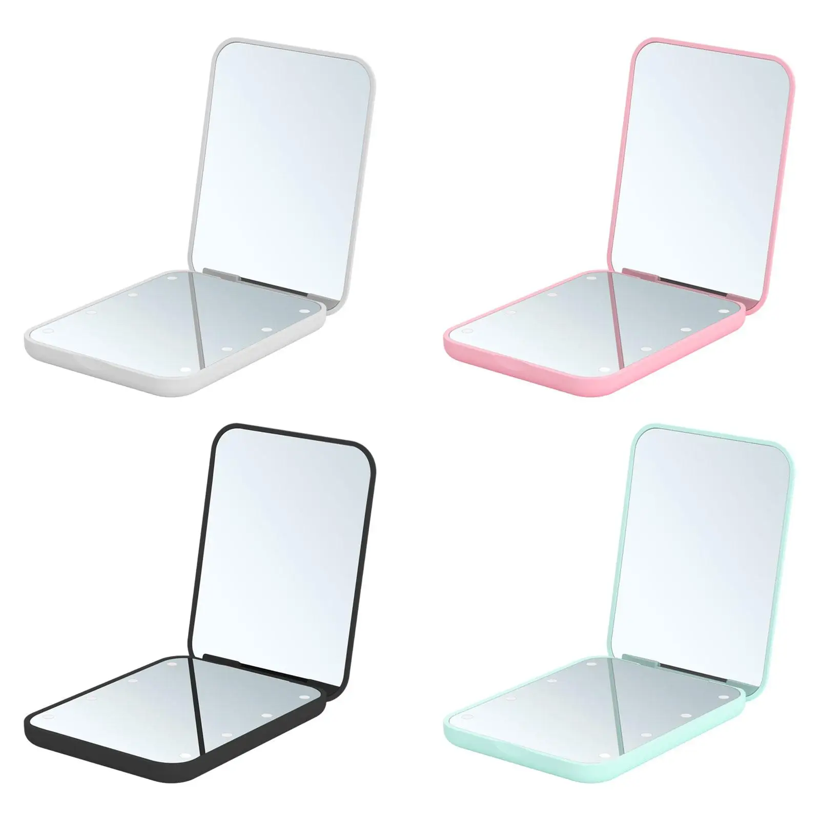 Travel Makeup Mirror with Lights with 2x Magnifying for Vanity Hotel Gift