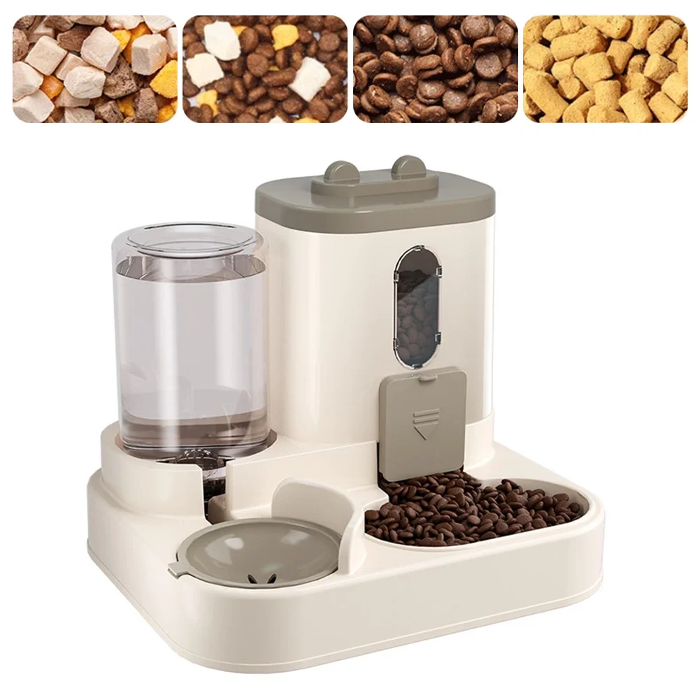 2-in-1 Easy Clean Gravity Feeding and Drinking Pet Feeder for Multiple Pets and Home Outings Pet Feeder Food Storage Dispenser 4